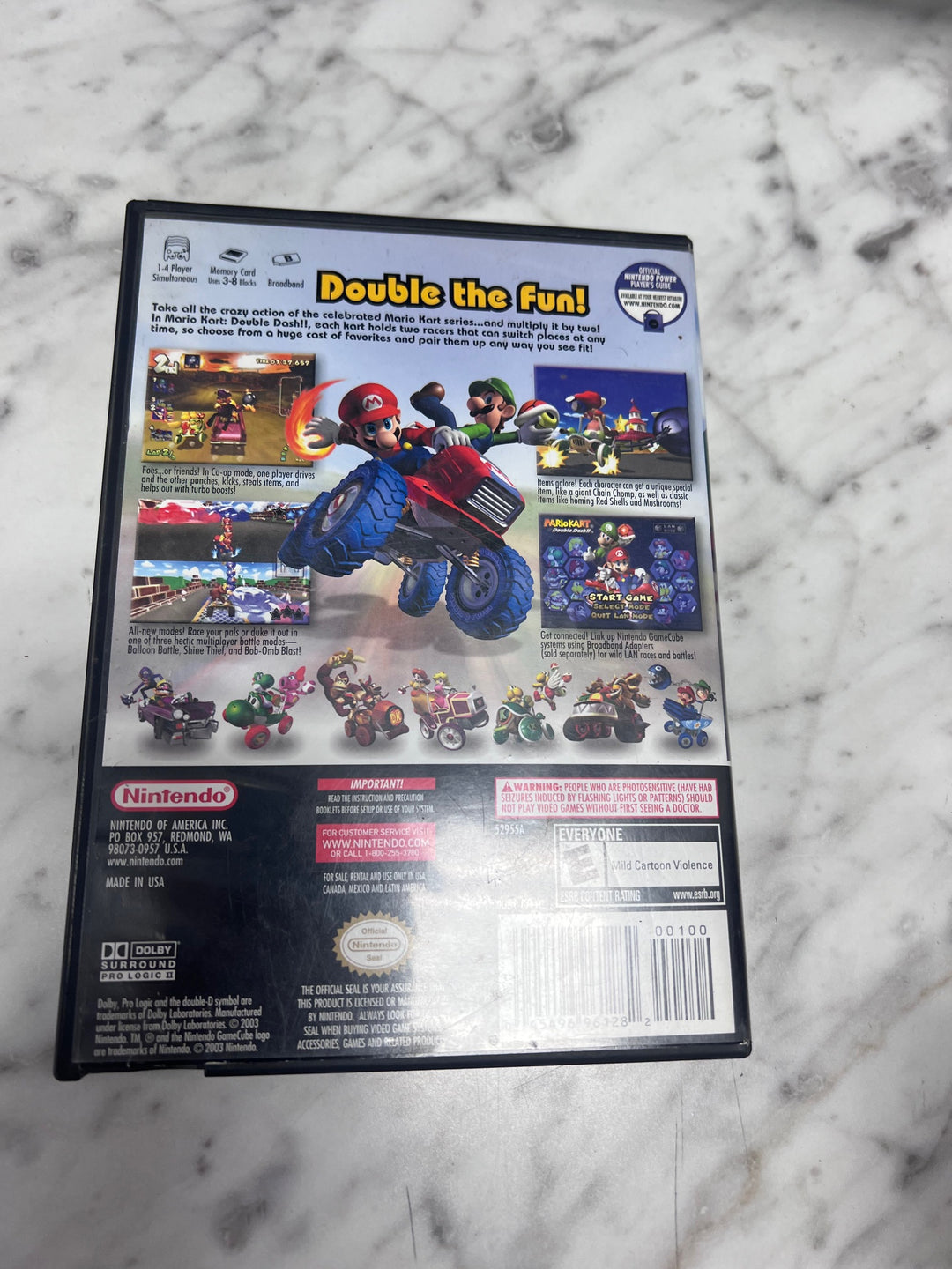 Mario Kart Double Dash Nintendo Gamecube CASE & MANUAL ONLY MO11425