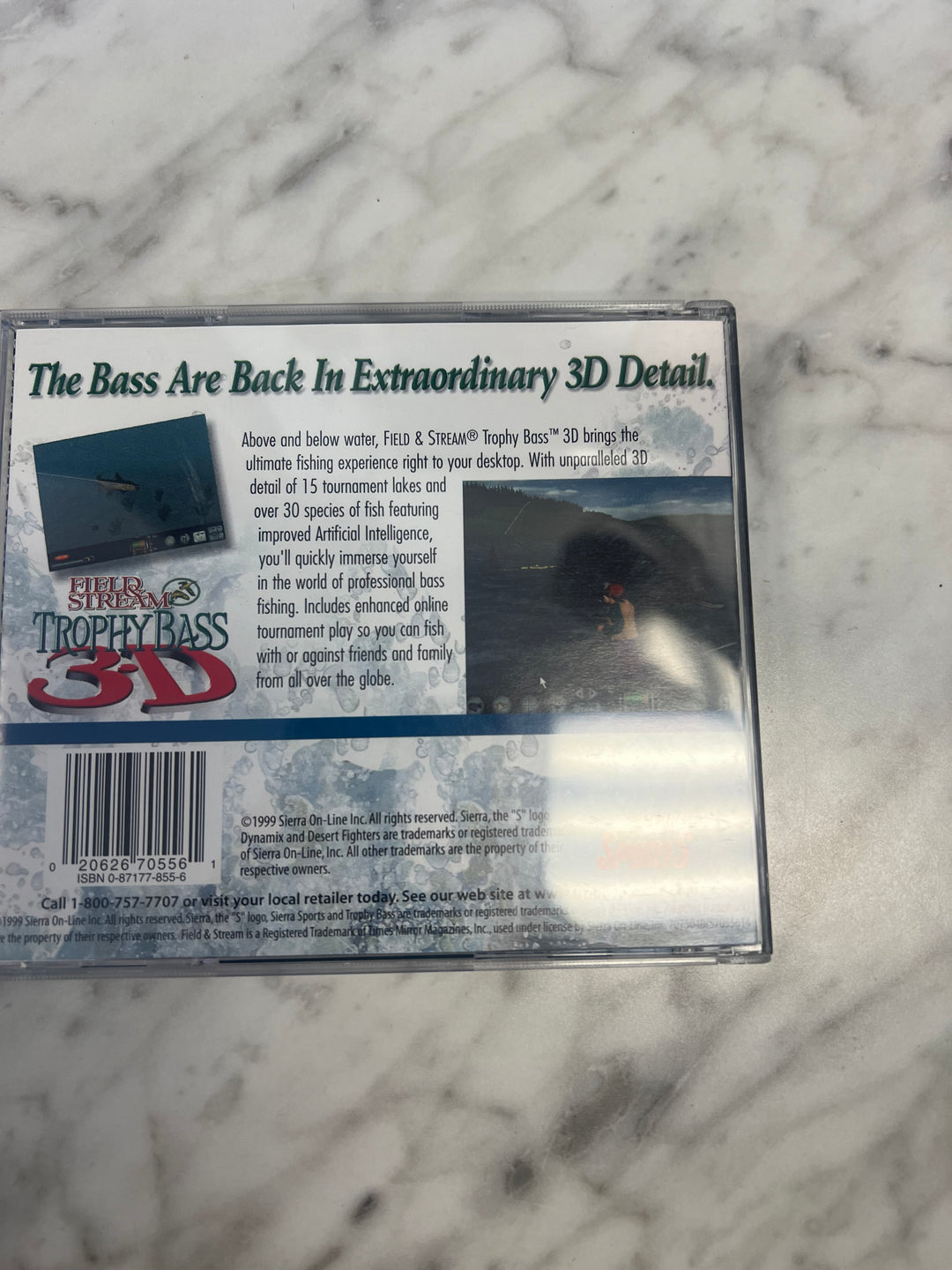 Field & Stream Trophy Bass 3-D Jewel Case  PC CD-ROM    PC8124