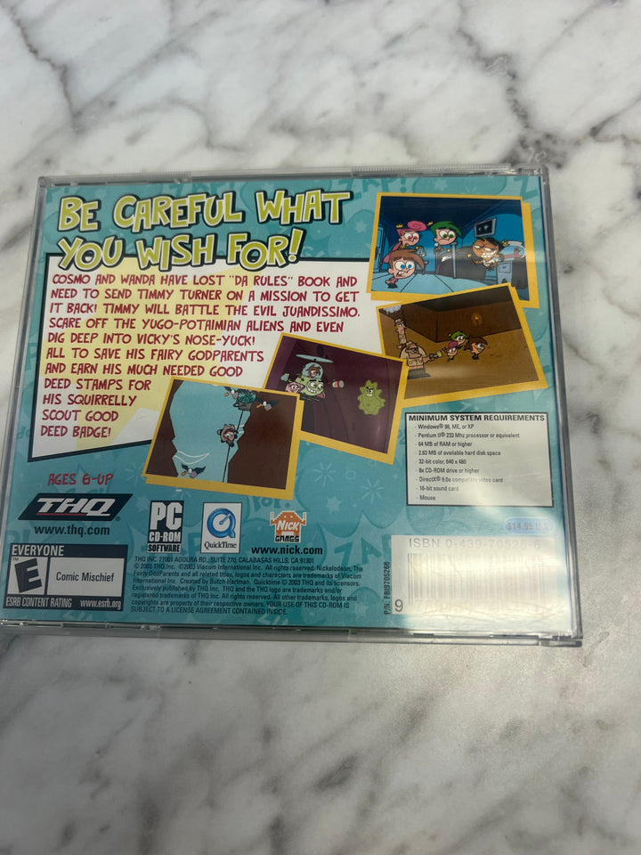 Fairly Odd Parents Breakin' Da Rules Jewel Case  PC CD-ROM    PC8124