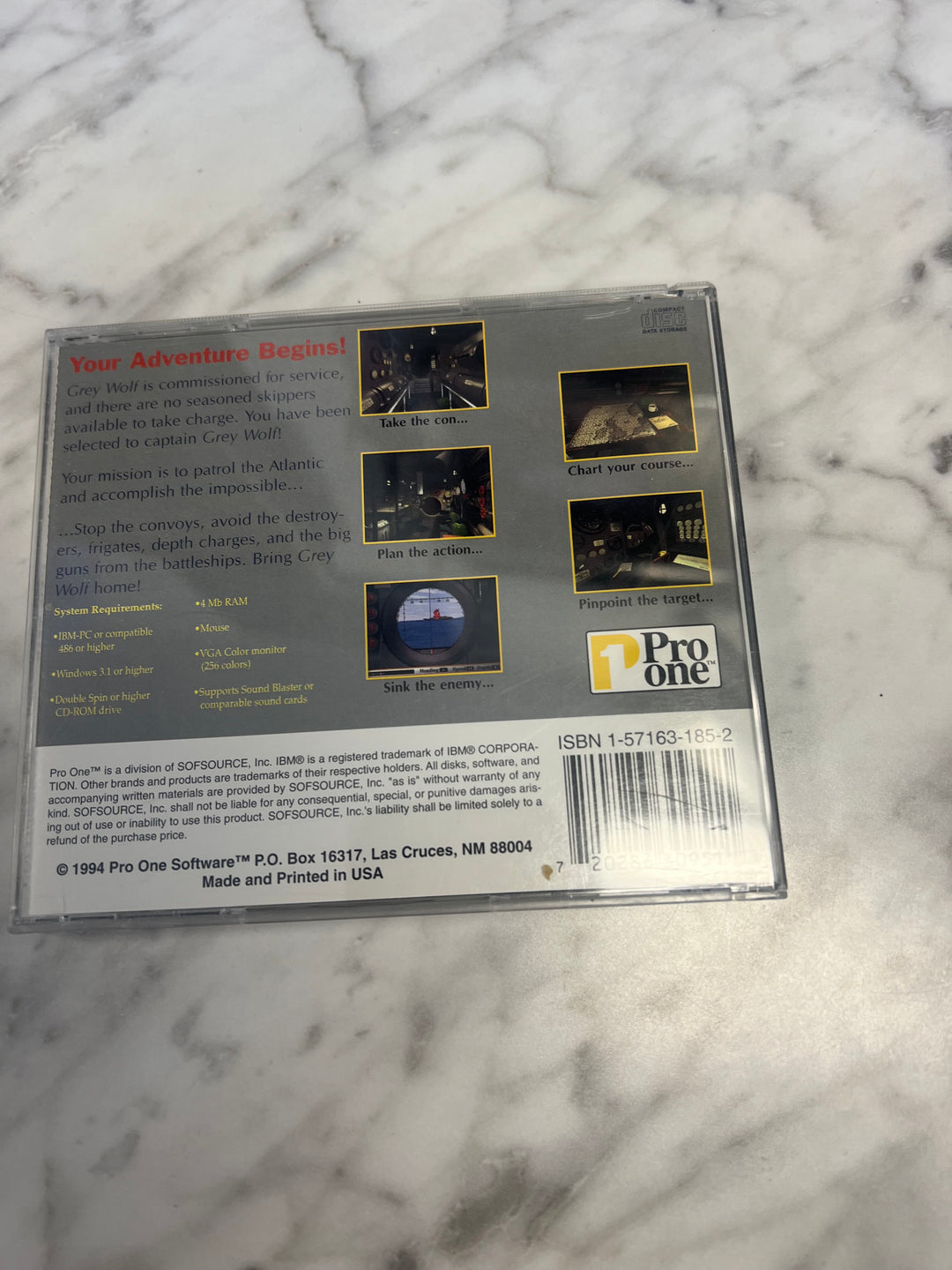 Grey Wolf Hunter of the North Atlantic Jewel Case  PC CD-ROM    PC8124