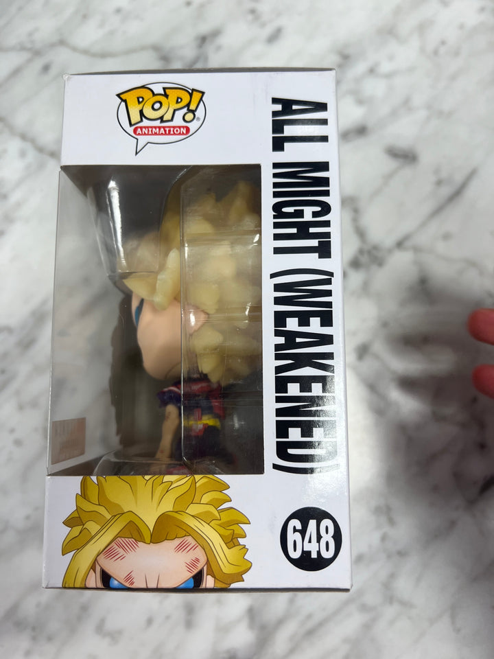 Funko Pop My Hero Academia All Might Weakened #648 Box Lunch Glow in the Dark  FP101424