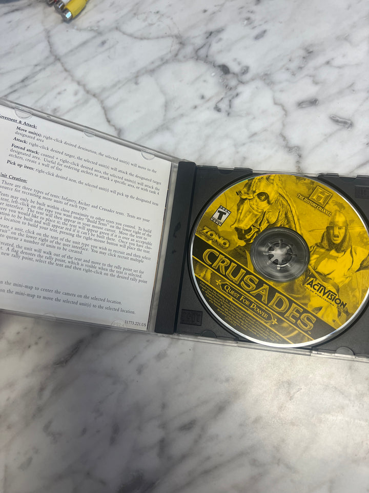 The History Channel Crusades Quest for Power Jewel Case  PC CD-ROM    PC8124