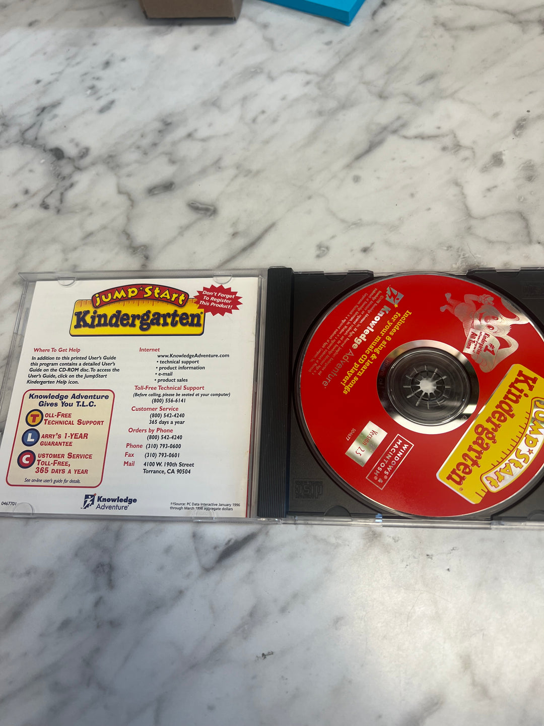 Jump Start Kindergarten Jewel Case  PC CD-ROM    PC8124