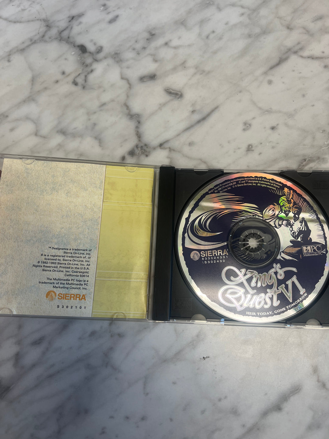King's Quest VI Heir Today, Gone Tomorrow Jewel Case  PC CD-ROM    PC8124