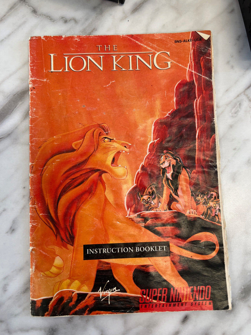 The Lion King SNES Super Nintendo Manual only