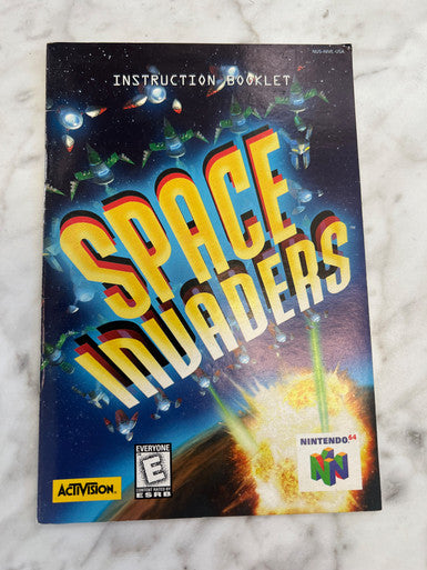 Space Invaders Nintendo 64 N64 manual only