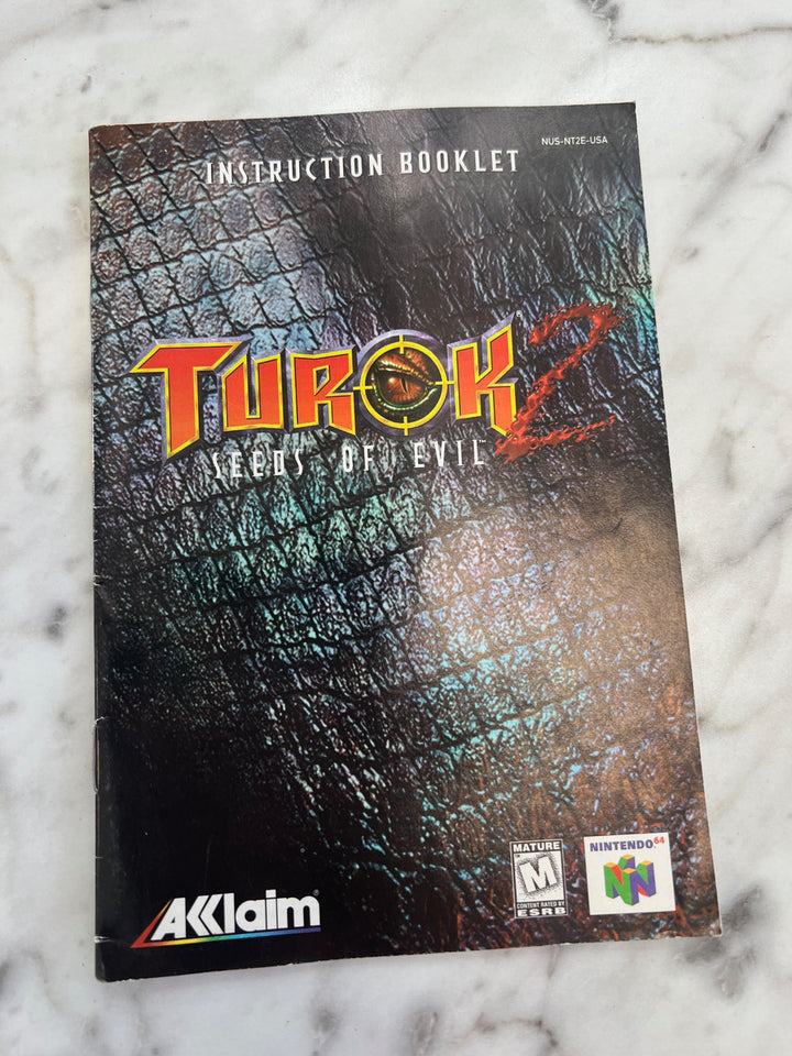 Turok 2 Seeds of Evil Nintendo 64 N64 Manual only
