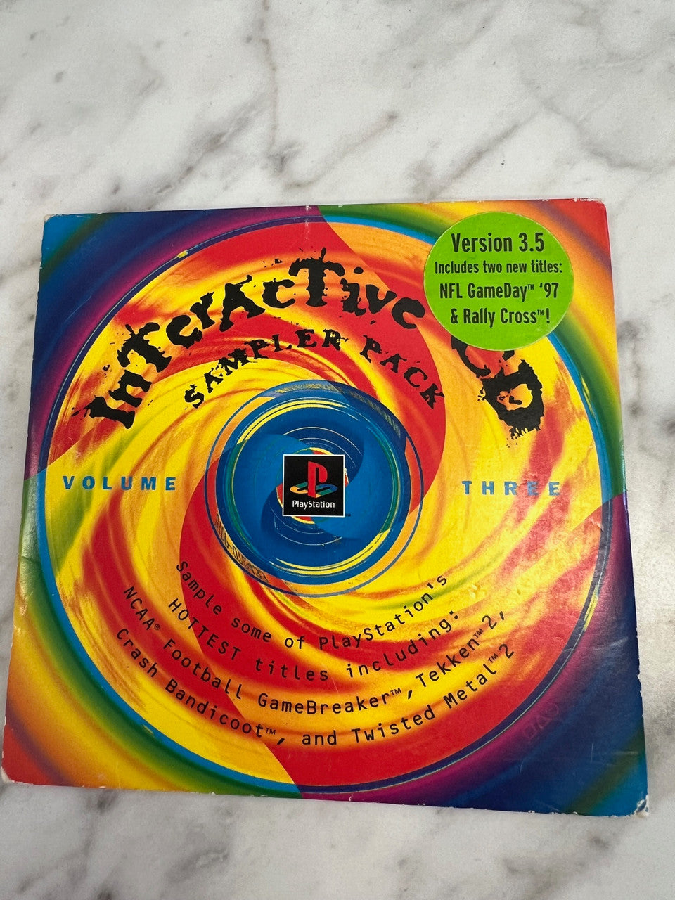 Playstation Demo Disc Interactive Sampler pack volume three version 3.5