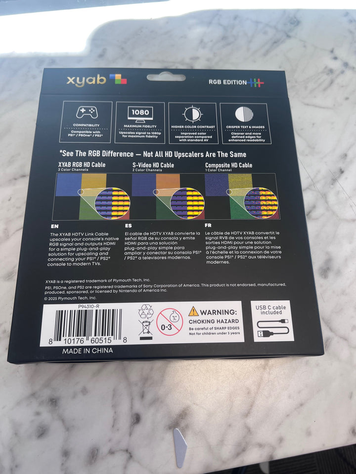 HDTV Link Cable for Playstation & 2 PS1 PS2 to HDMI (New) XYAB                      NA11625