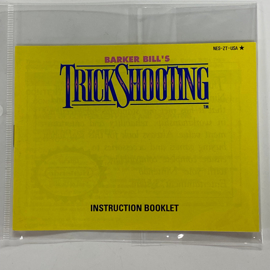 Barker Bill's Trick Shooting NES MANUAL ONLY NES-ZT-USA MO92626