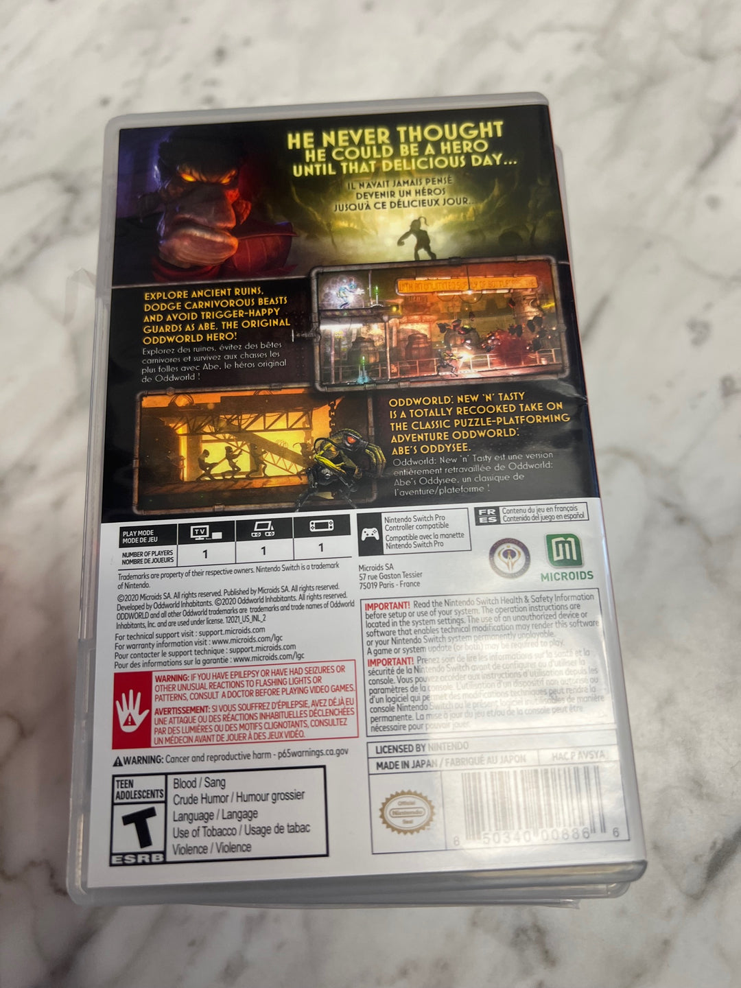 New N Tasy Oddworld Abe's Oddysee - Nintendo Switch S12825