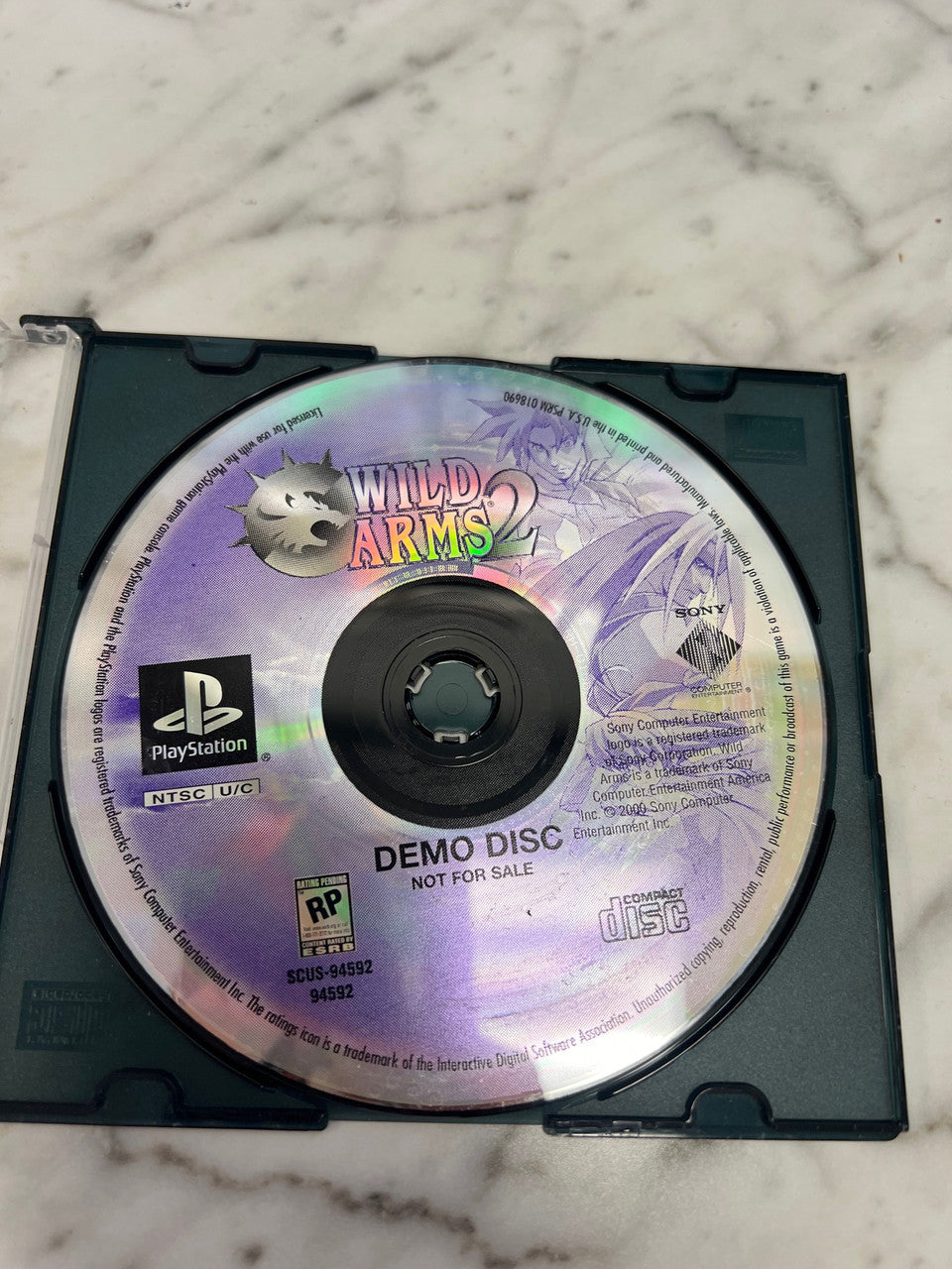 Wild Arms 2 Demo disc PS1 Playstation 1 disc only