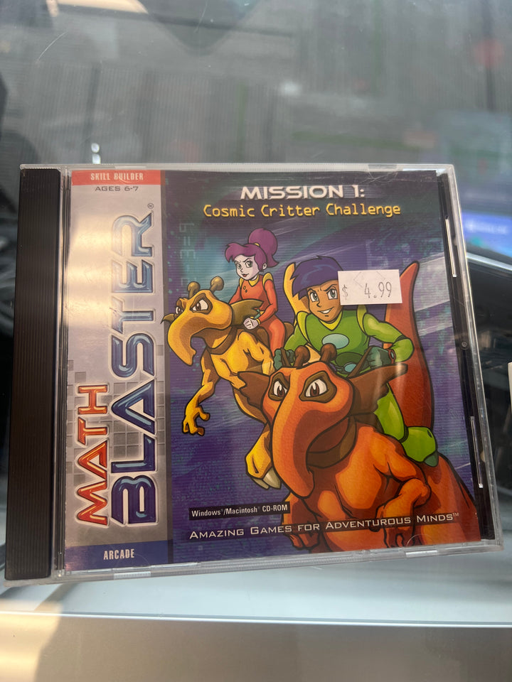 Math Blaster Mission 1: Cosmic Critter Challenge Jewel Case  PC CD-ROM    PC8124