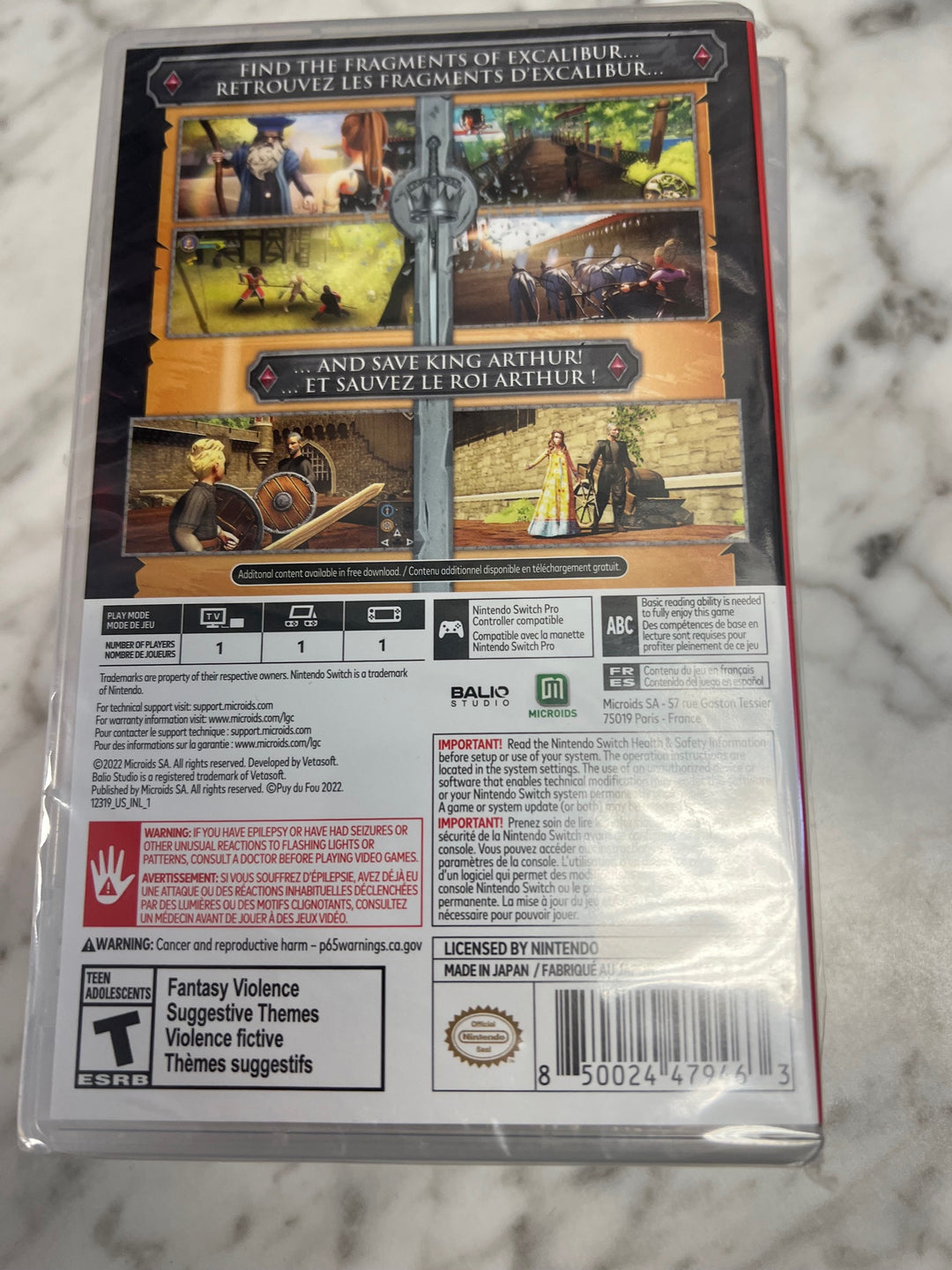 The Quest for Excalibur - Puy Du Fou - Nintendo Switch S12825