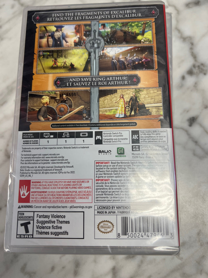 The Quest for Excalibur - Puy Du Fou - Nintendo Switch S12825