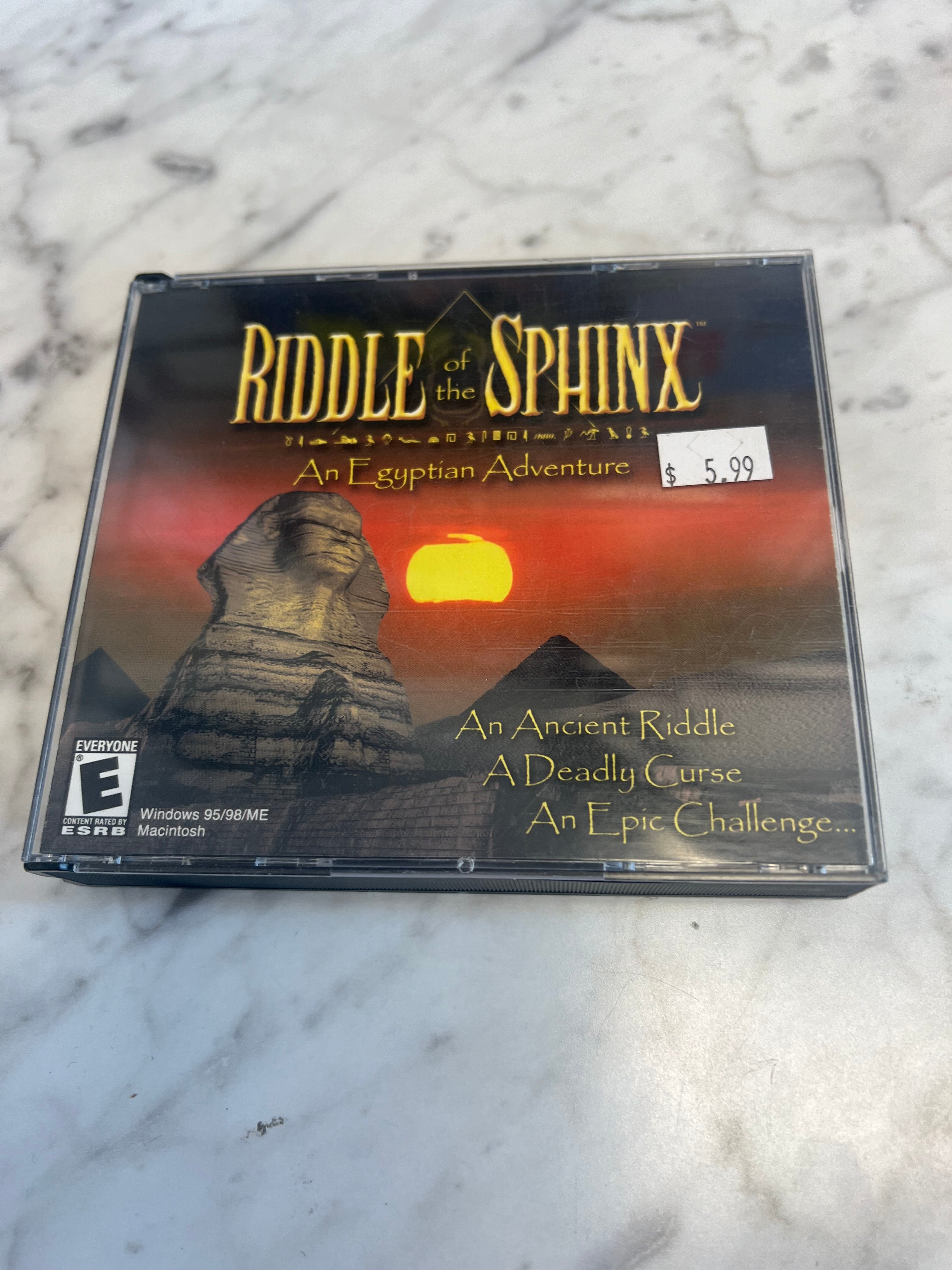Riddle of the Sphinx An Egyptian Adventure Jewel Case PC CD-ROM