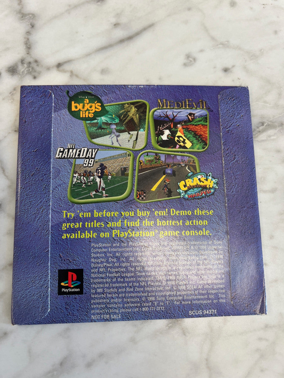 PlayStation PS1 Toys R Us Interactive Sampler Demo Disc MediEvil Tested Works