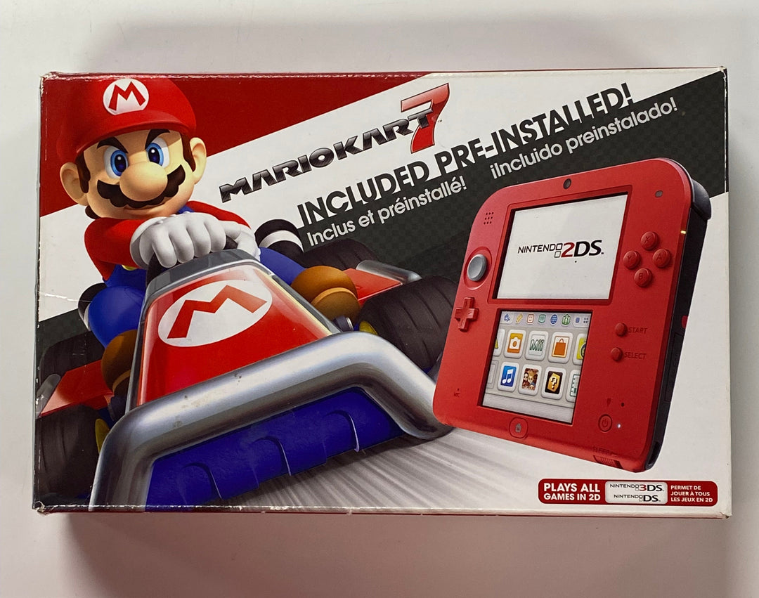 Nintendo 2DS Crimson Red/Black Mario Kart 7 BOX ONLY CO10326