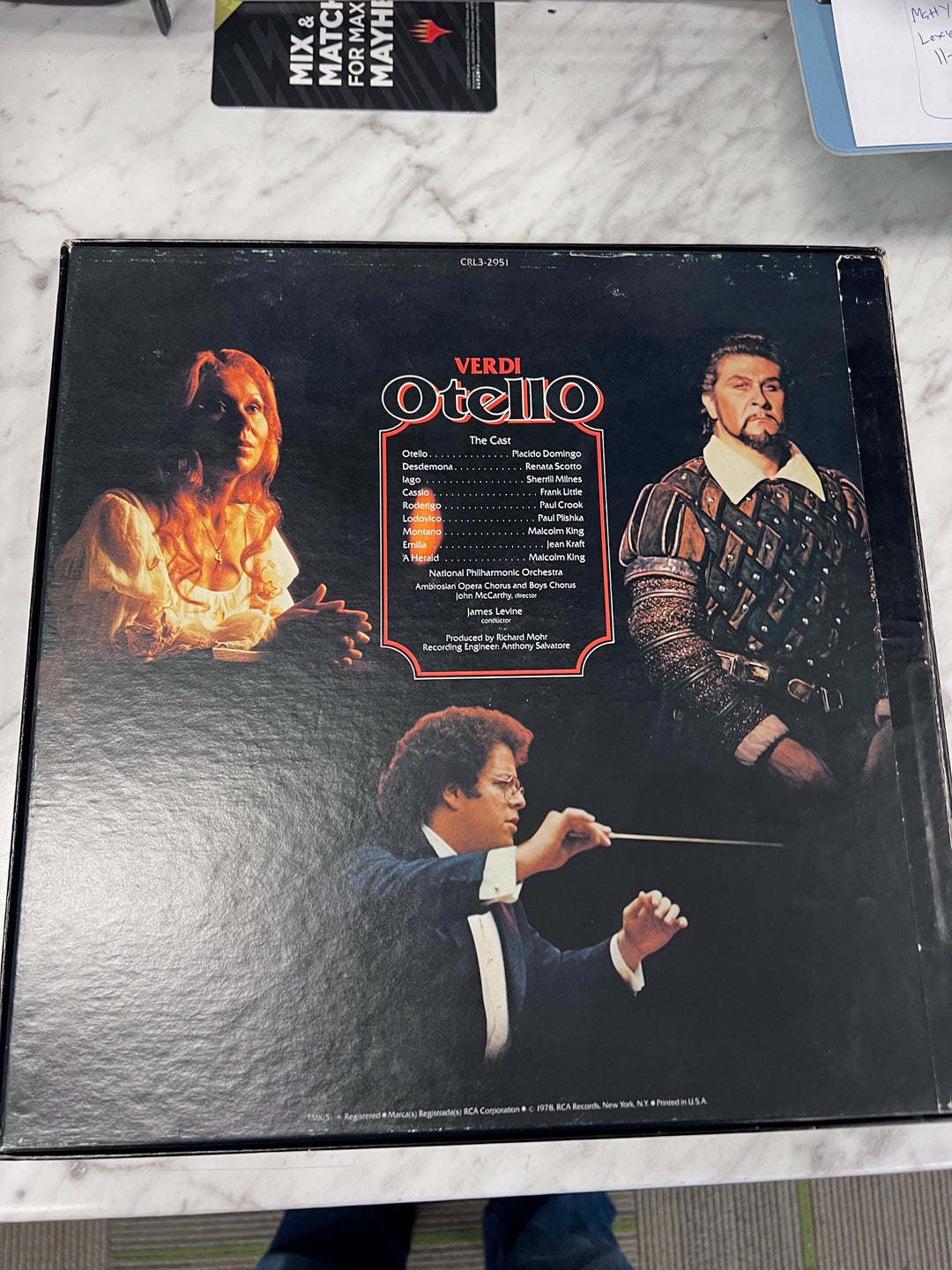 Otello - Placido Domingo National Philharmonic Orchestra VG Condition Vinyl Record VR11925