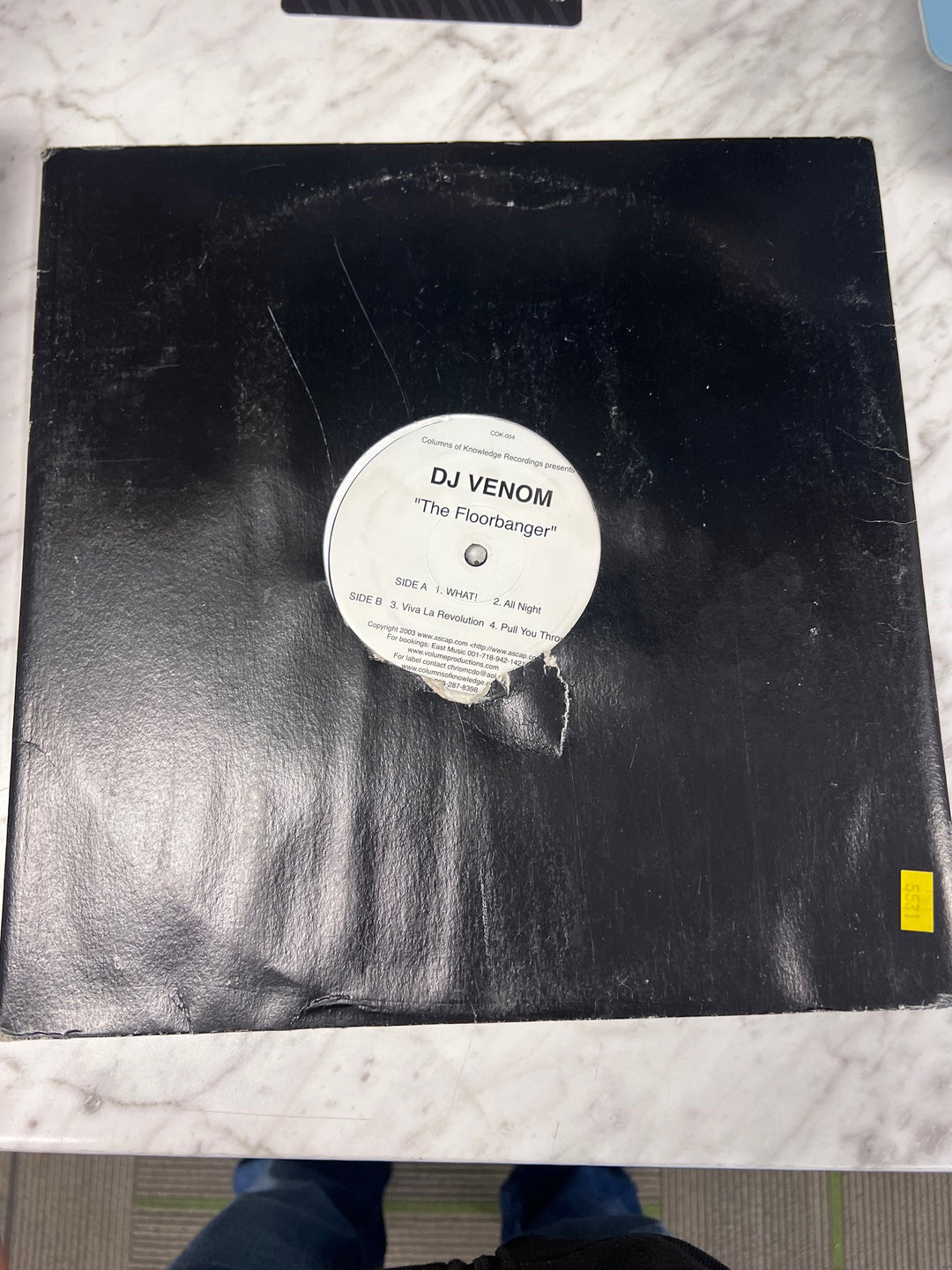 DJ Venom - The Floorbanger - OK Condition Vinyl Record VR11925