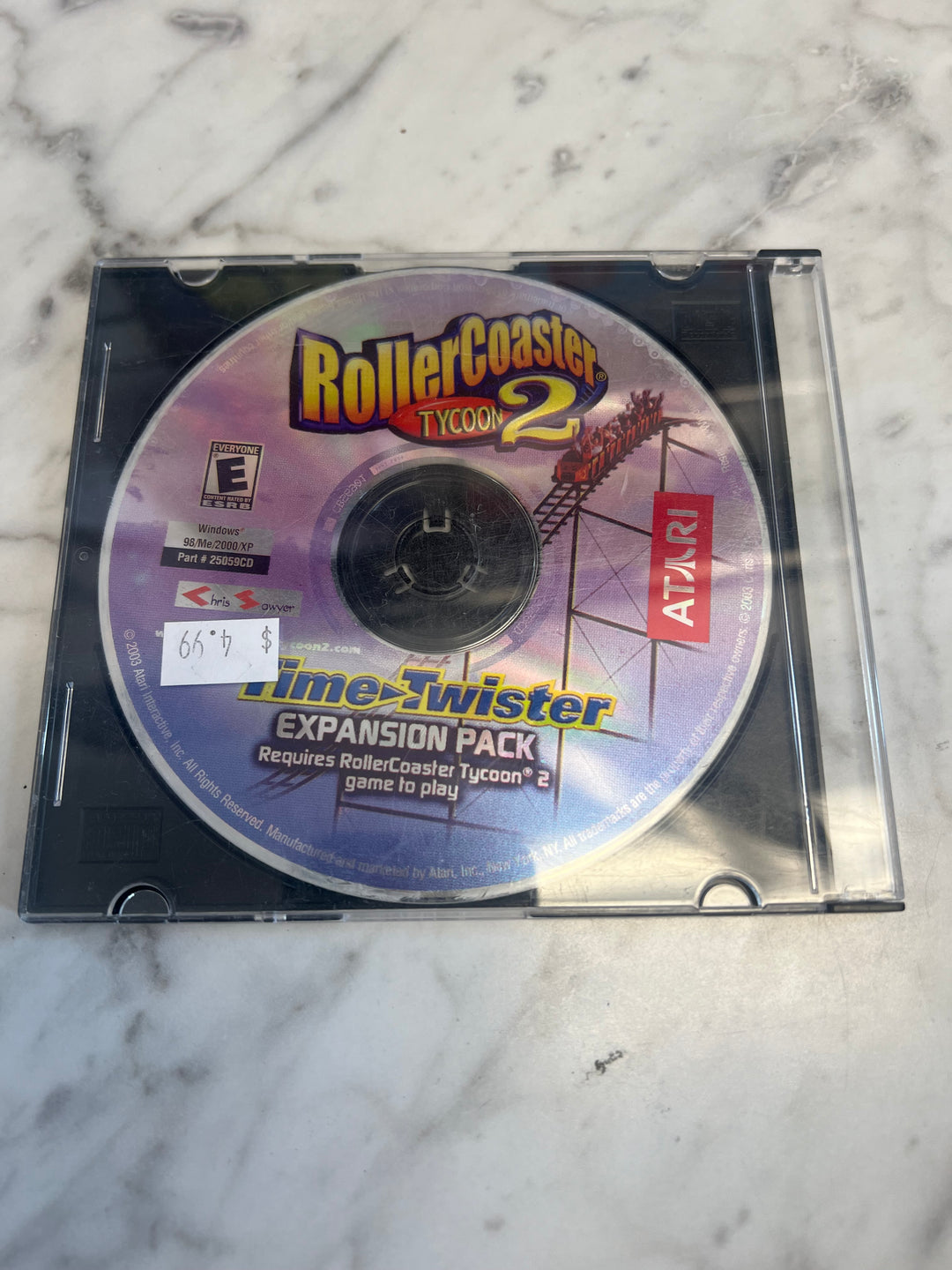 Roller Coaster Tycoon 2 Time Twister Expansion Pack Jewel Case  PC CD-ROM    PC8124