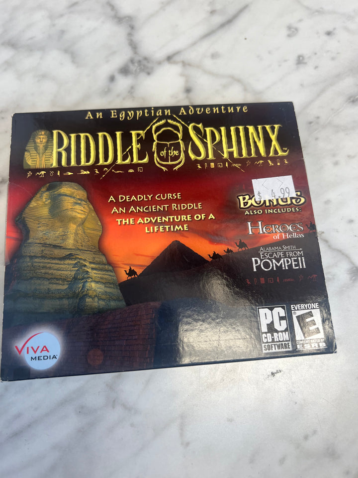 Riddle of the Sphinx with Slipcover Jewel Case  PC CD-ROM    PC8124