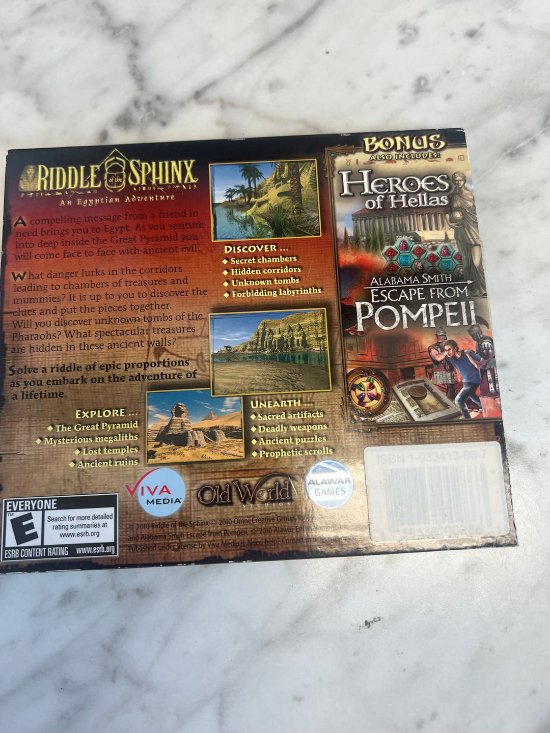 Riddle of the Sphinx with Slipcover Jewel Case  PC CD-ROM    PC8124