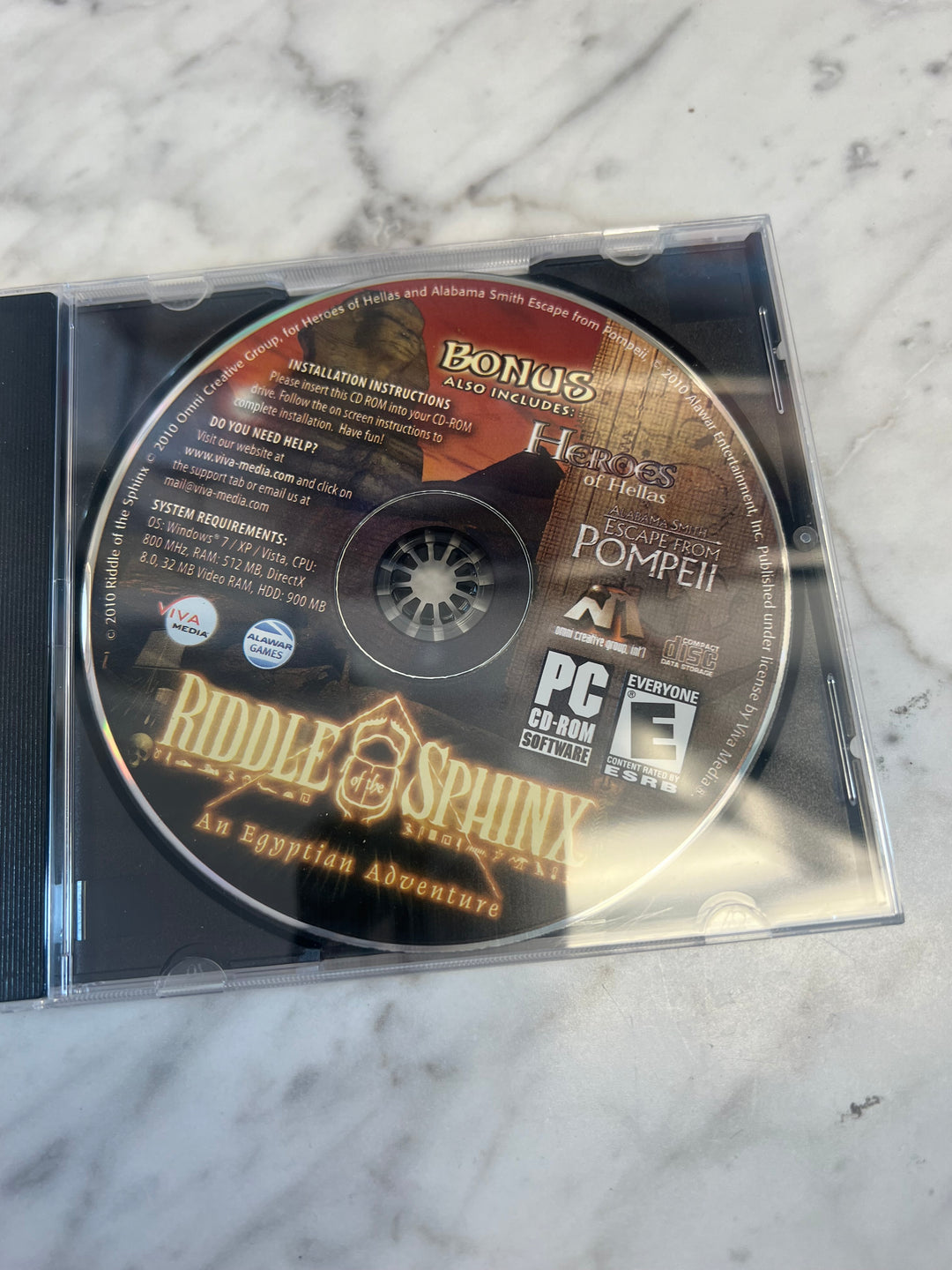 Riddle of the Sphinx with Slipcover Jewel Case  PC CD-ROM    PC8124