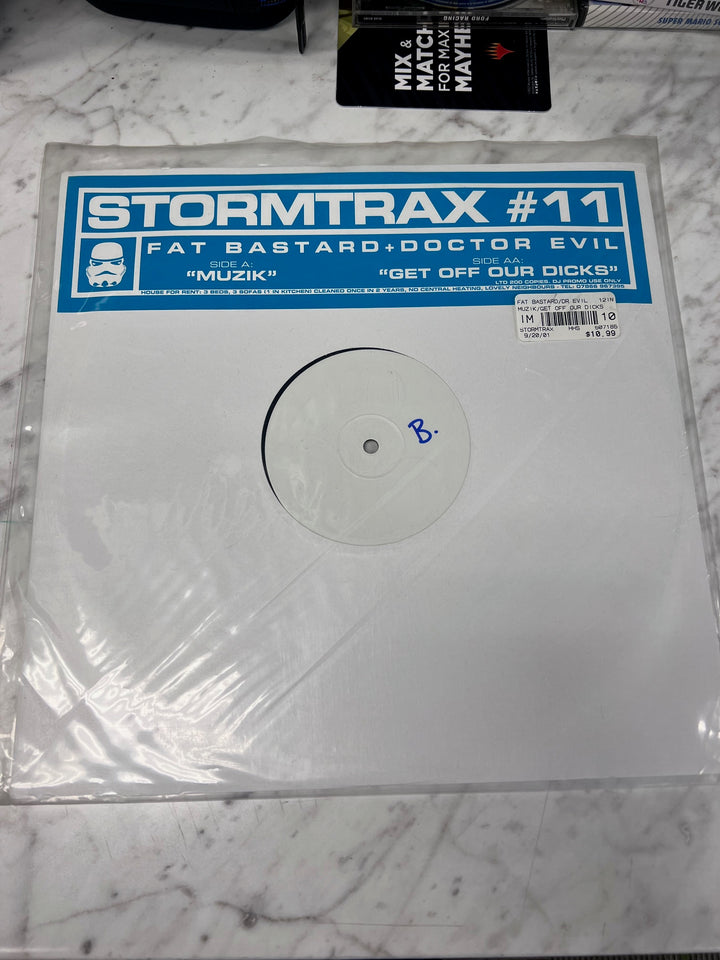 Stormtrax #11 - Fat Bastard + Doctor Evil "Muzik / Get off Our D***" (OK Condition) Record VR11925