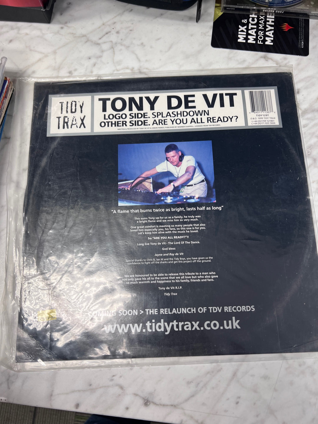 Tony De Vit - Are You Ready? (VG Condition) Record VR11925