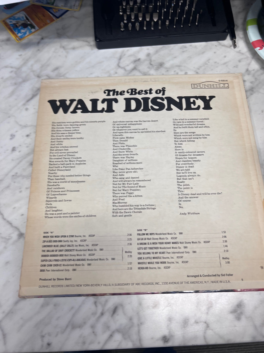 The Best of Walt Disney - The Trousdale Strings and Dawn Chorale VG Condition Vinyl Record VR11925