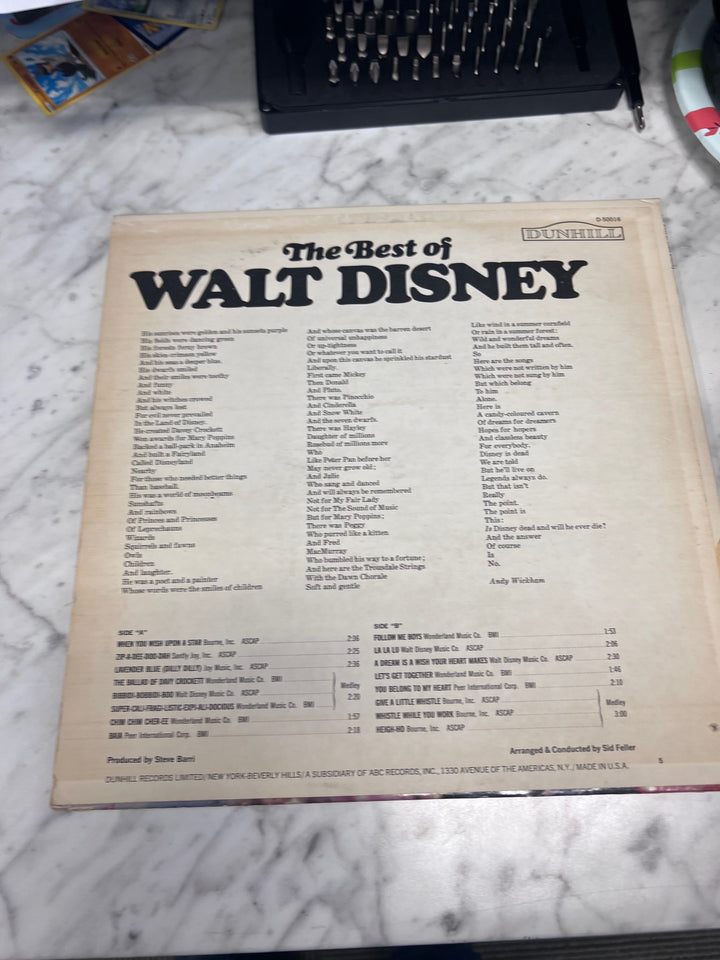 The Best of Walt Disney - The Trousdale Strings and Dawn Chorale VG Condition Vinyl Record VR11925