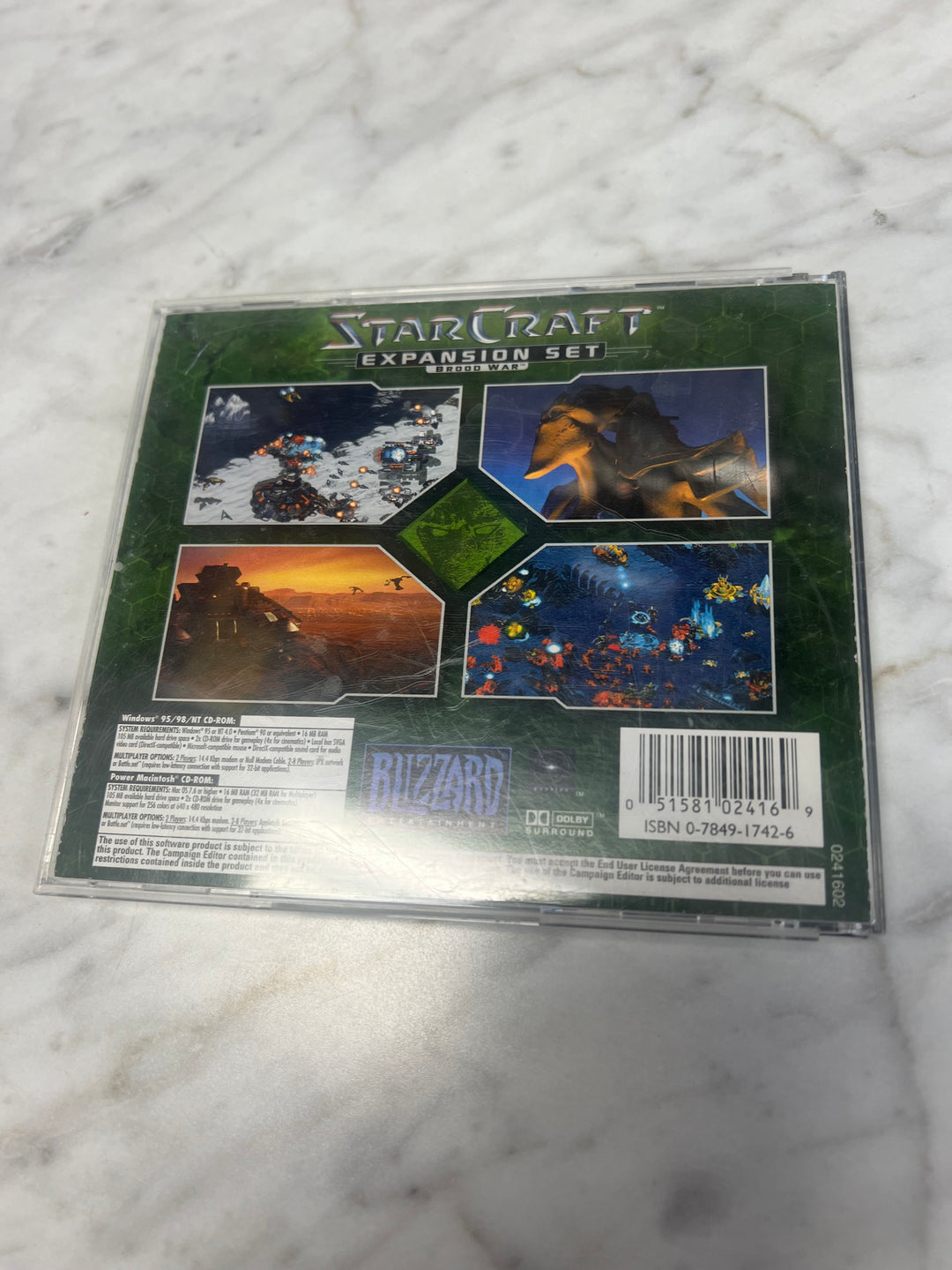 StarCraft Brood War Expansion Set Jewel Case PC CD-ROM    PC8424