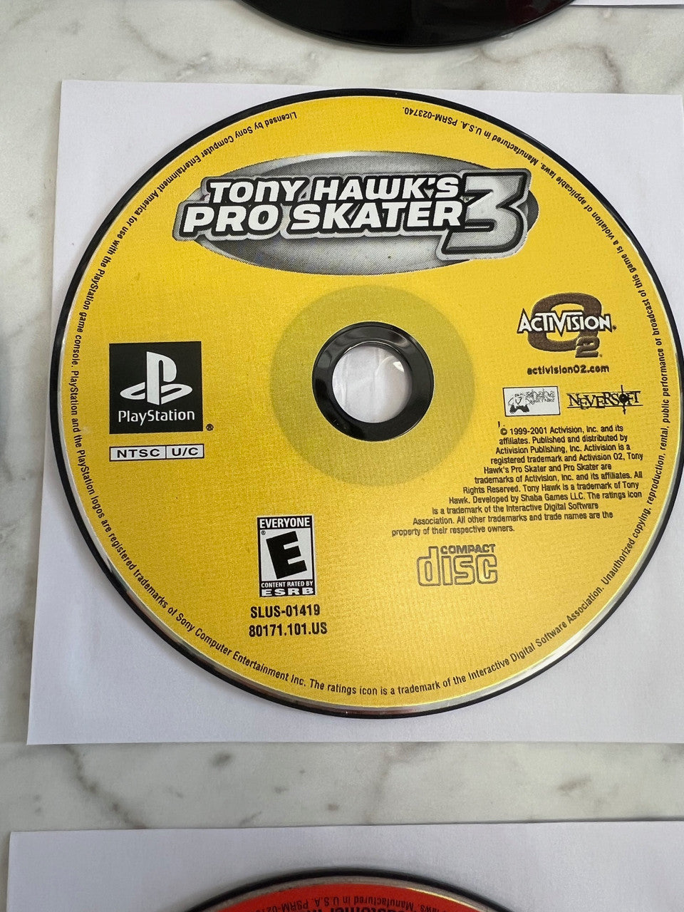 Tony Hawk's Pro Skater 3 PS1 Playstation 1 Disc Only