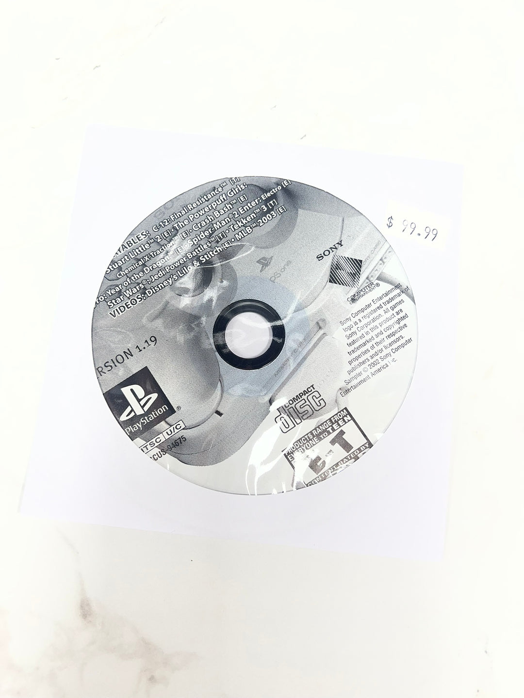 Playstation Kiosk Demo Disc Version 1.19 - PS1 (DISC ONLY) DI101826