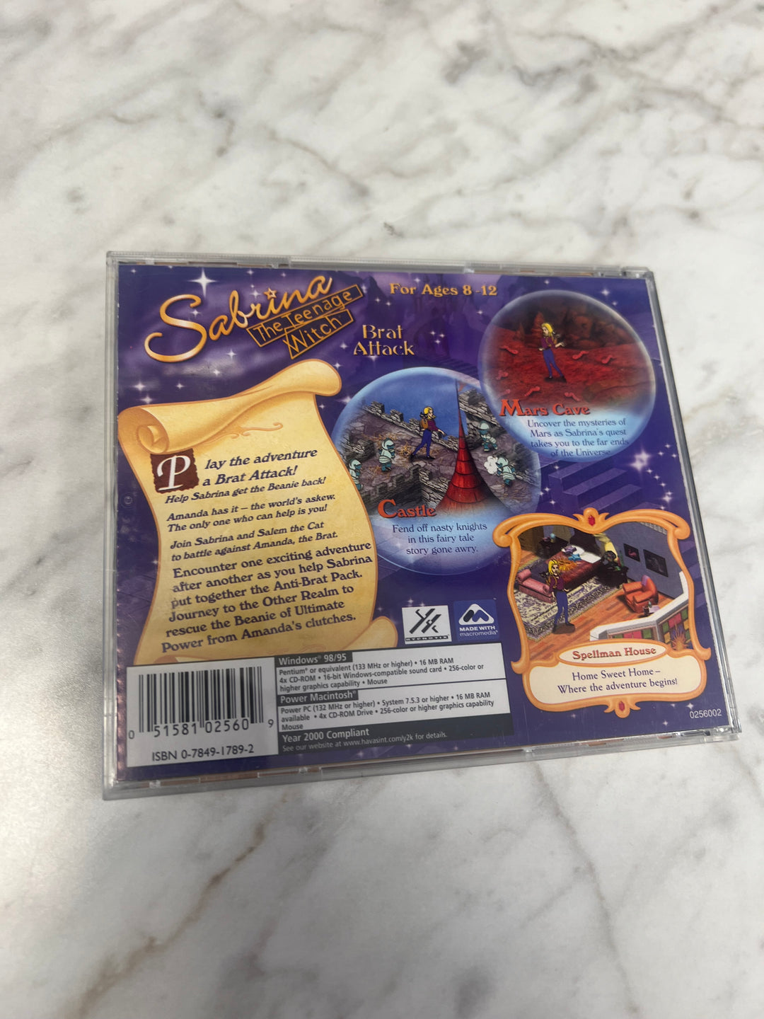 Sabrina the Teenage Witch Brat Attack Jewel Case PC CD-ROM    PC8424