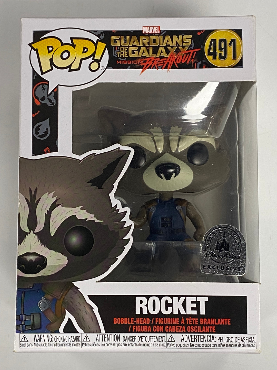 Funko Pop! Rocket #491 Guardians of the Galaxy Mission: Breakout FP101626