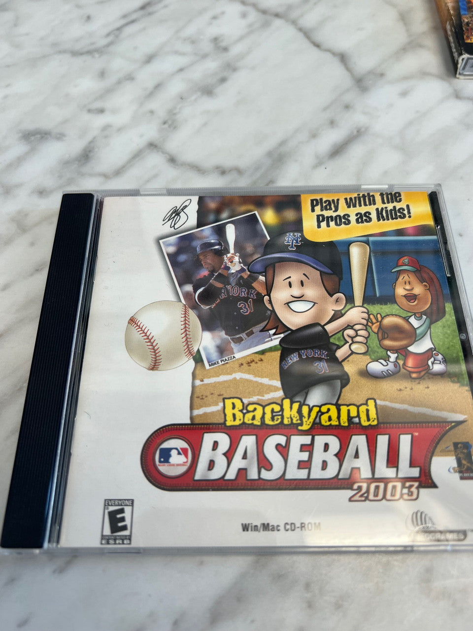 Vintage Backyard Baseball 2003 PC CD ROM Game Win/Mac Mike Piazza Cover