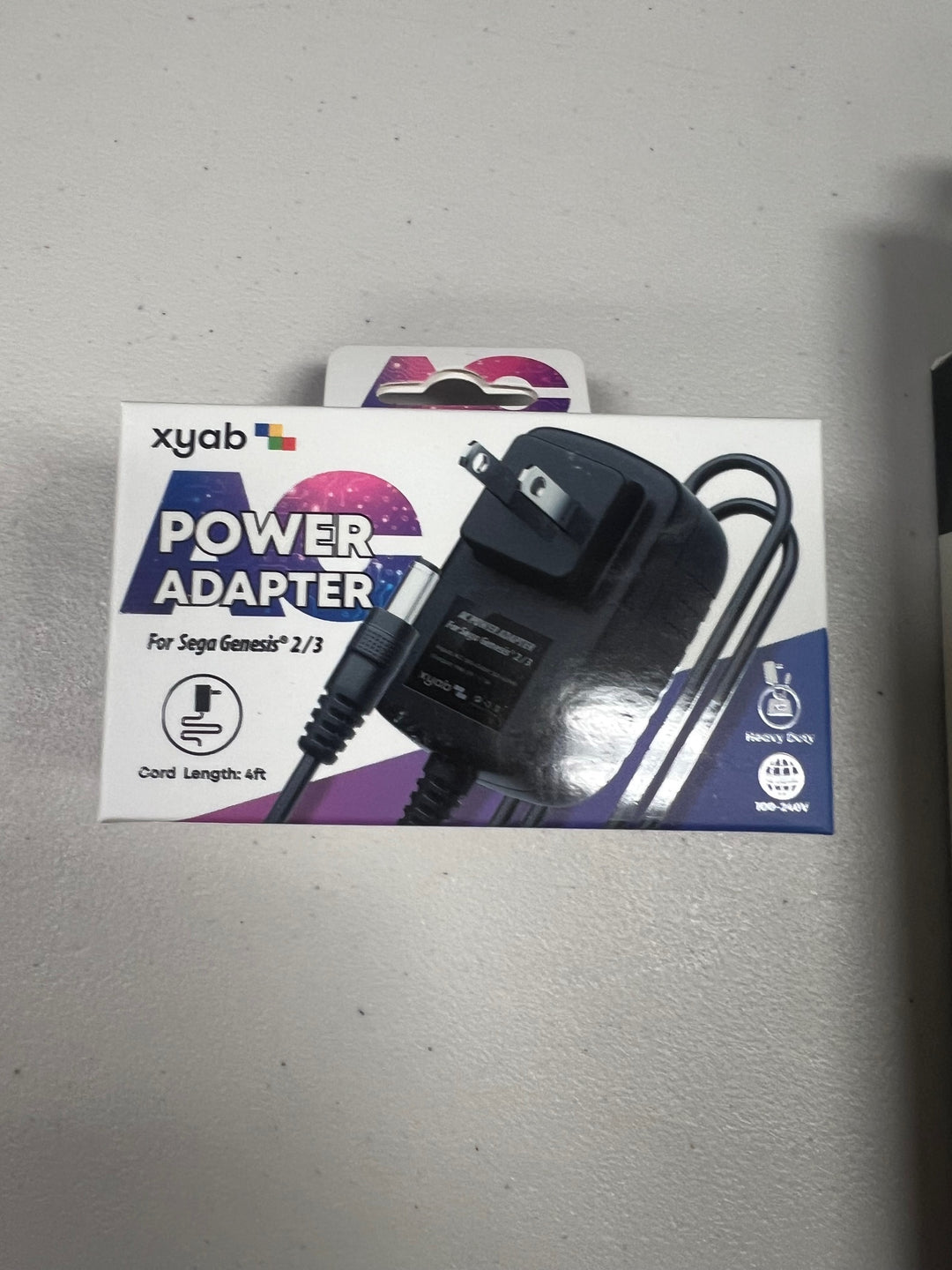Sega Genesis Model 2 / 3 AC Power Adapter 4ft  XYAB  NA81125