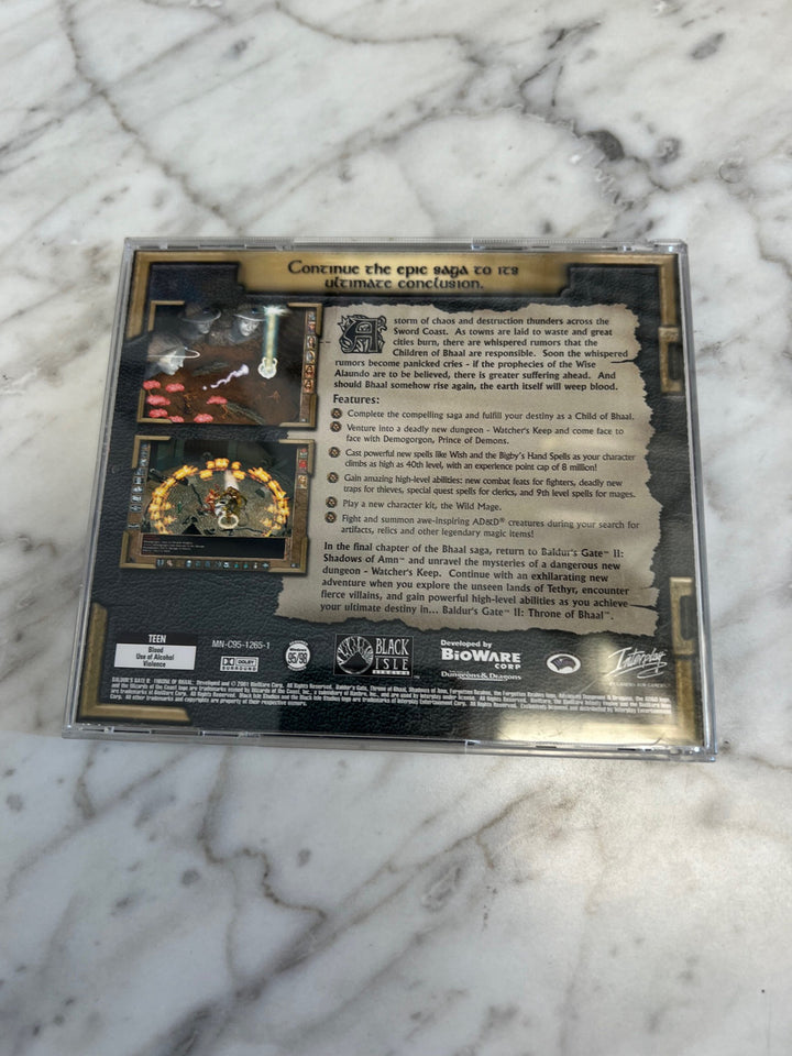 Baldur's Gate II Throne of Bhaal PC CD-ROM Jewel case