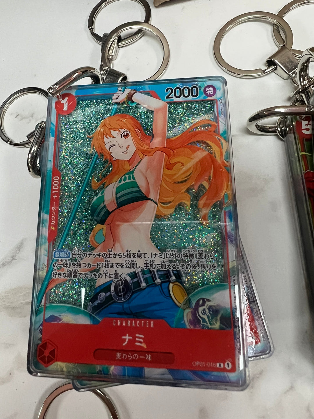 Glitter Filled Keychain (One Piece Card Style) Nami OP01-016   KCM102126