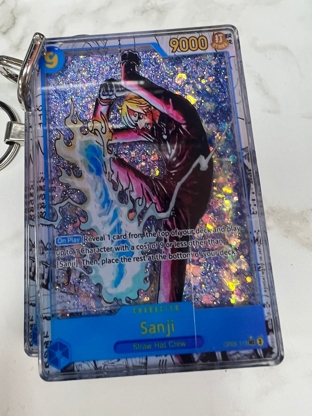 Glitter Filled Keychain (One Piece Card Style) Sanji OP06-119   KCM102126