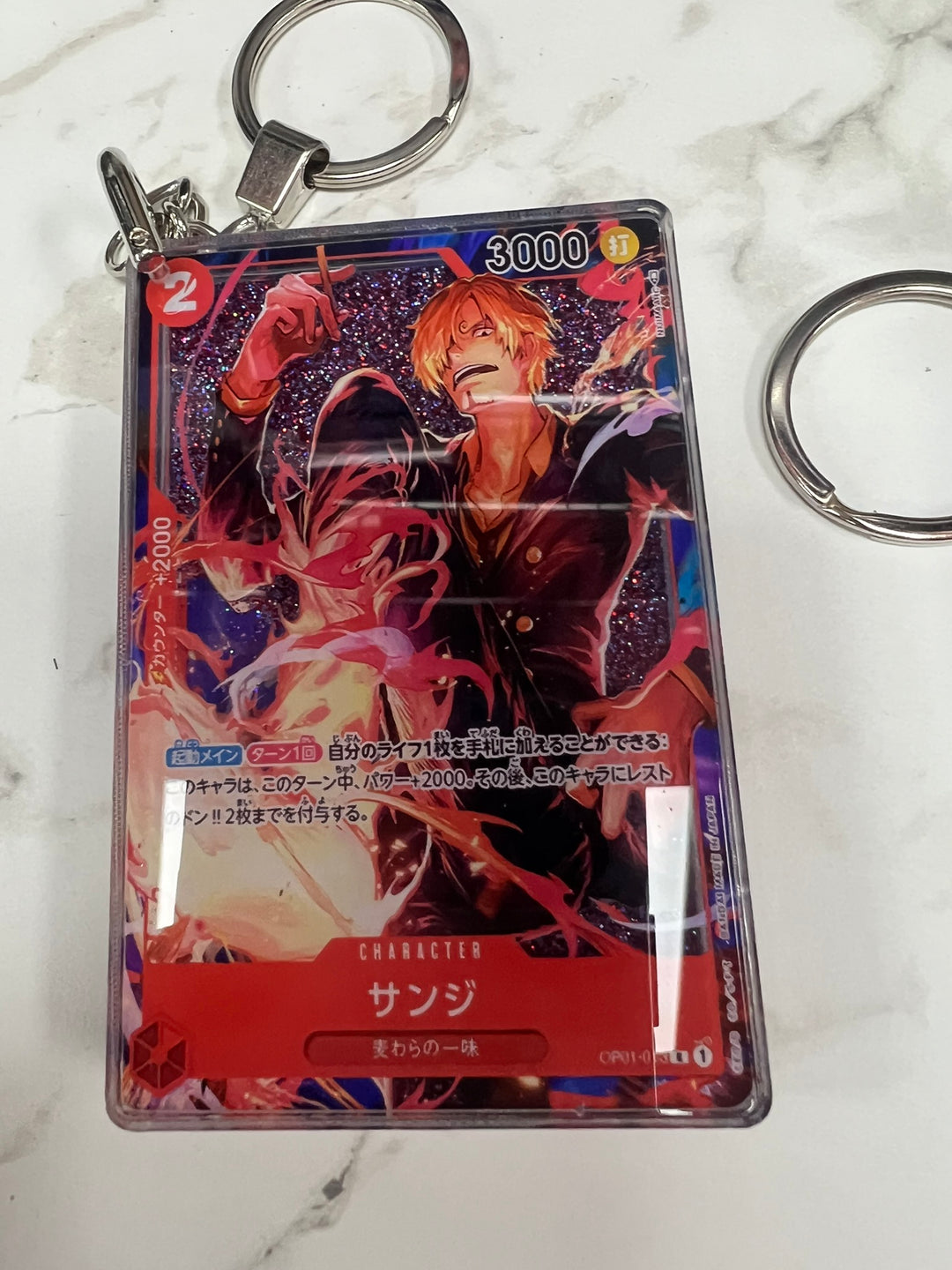 Glitter Filled Keychain (One Piece Card Style) Sanji OP01-013   KCM102126