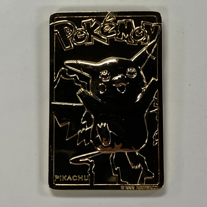 Pokemon Gold Plated Pikachu Trading Card 1999 Burger King UT101726