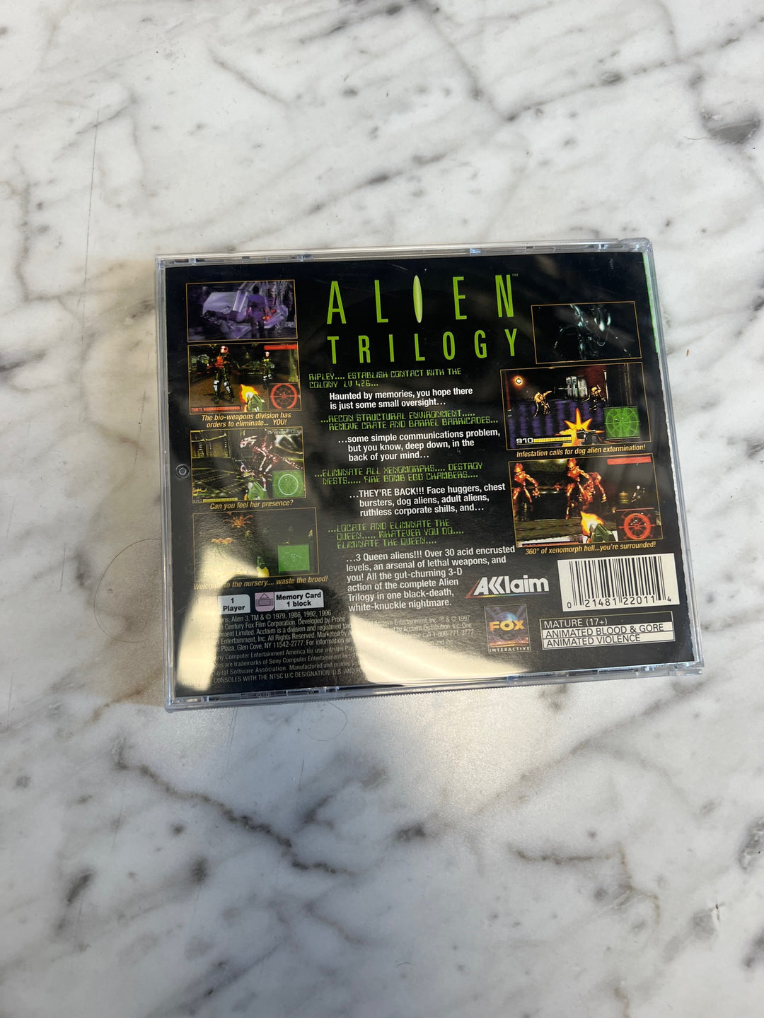 Alien Trilogy PS1 Playstation Case and manual ONLY CO81225