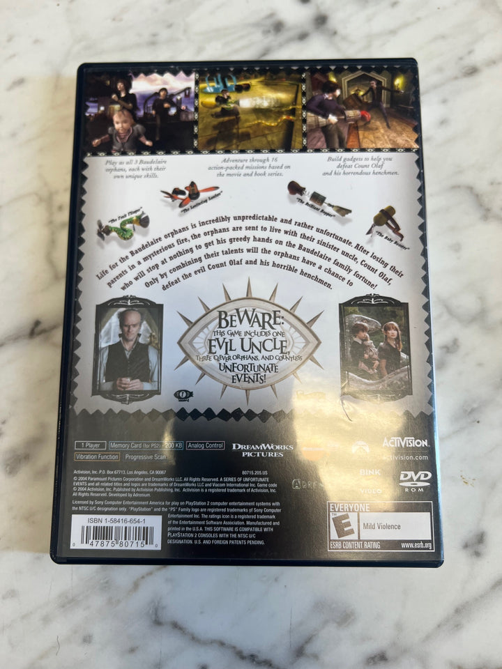 Lemony Snicket Series of Unfortunate Events Playstation 2 PS2 Case ONLY CO81225