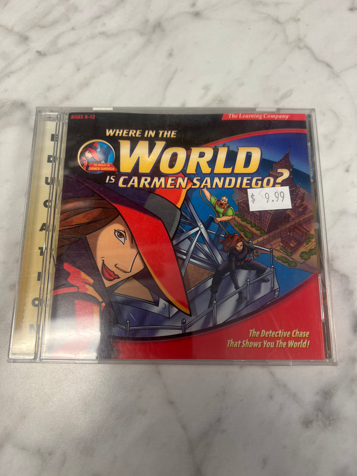 Where in the World is Carmen Sandiego? The Learning Company Jewel Case PC CD-ROM    PC8424