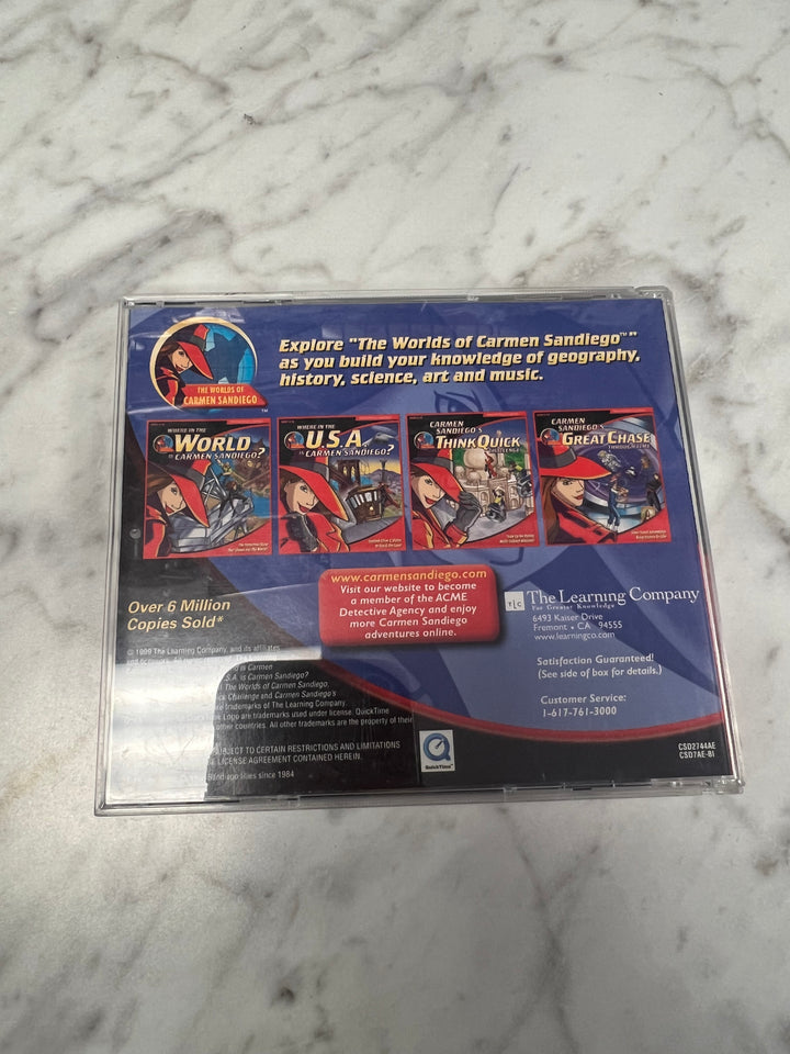 Where in the World is Carmen Sandiego? The Learning Company Jewel Case PC CD-ROM    PC8424