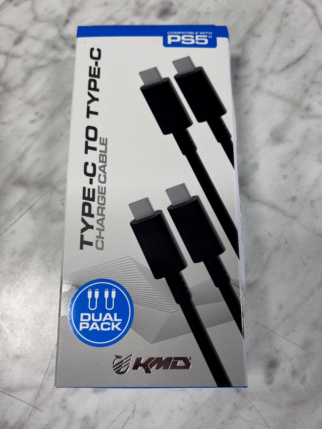 PS5 (Slim/Pro Styles) USB-C to USB-C Charge Cable 2 Pack KMD Brand NEW NA111225
