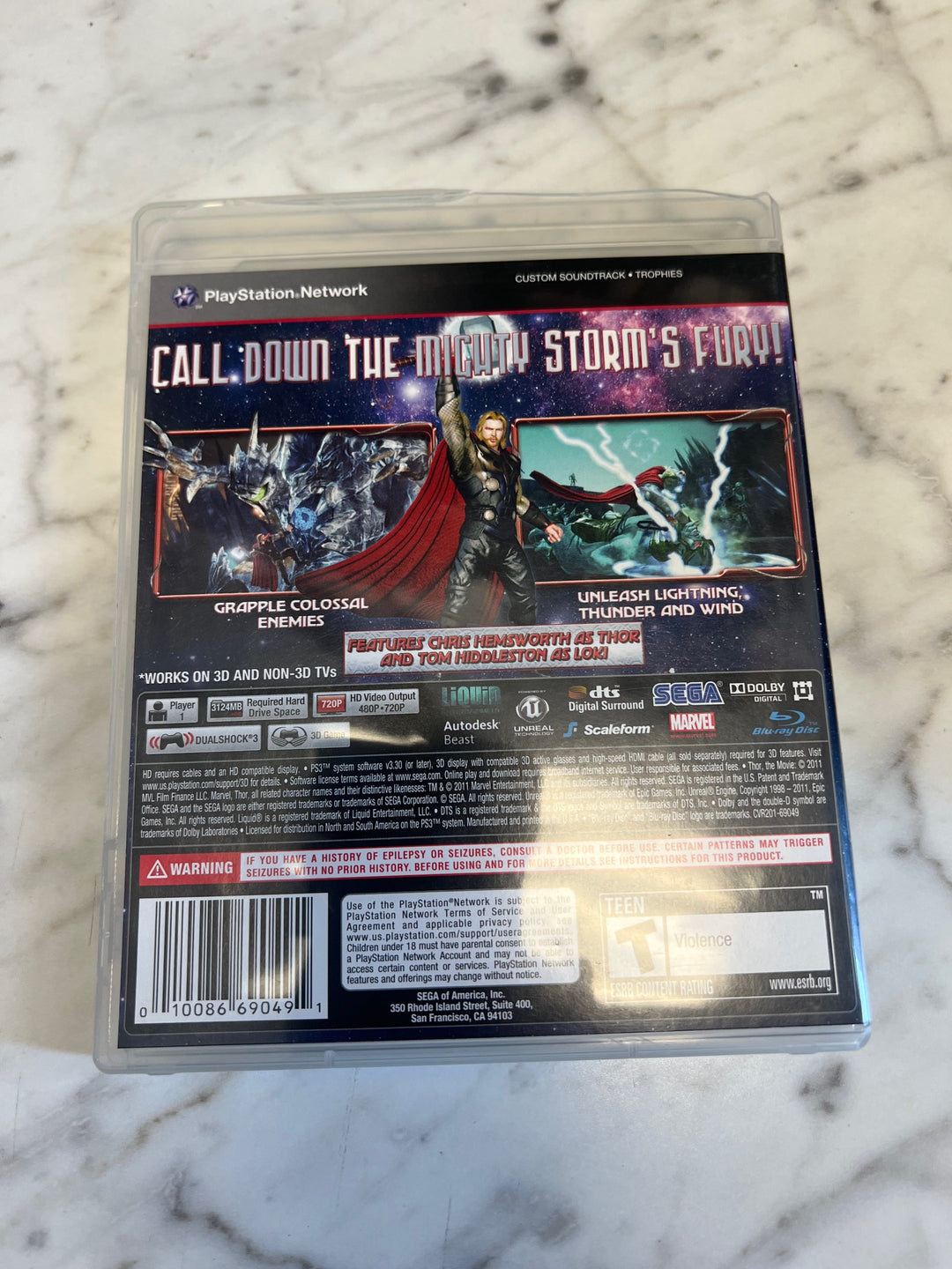 Thor Playstation 3 PS3 Case and Manual ONLY CO81225
